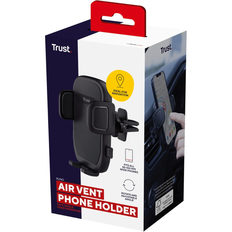 Trust Автомобільний тримач смартфона Runo airvent 4-7", чорний