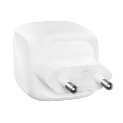 Belkin Зарядне пристрій мережевий Belkin 50Вт 2хUSB-С GAN PD PPS, білий Belkin Зарядне пристрій мережевий Belkin 50Вт 2хUSB-С GAN PD PPS, білий