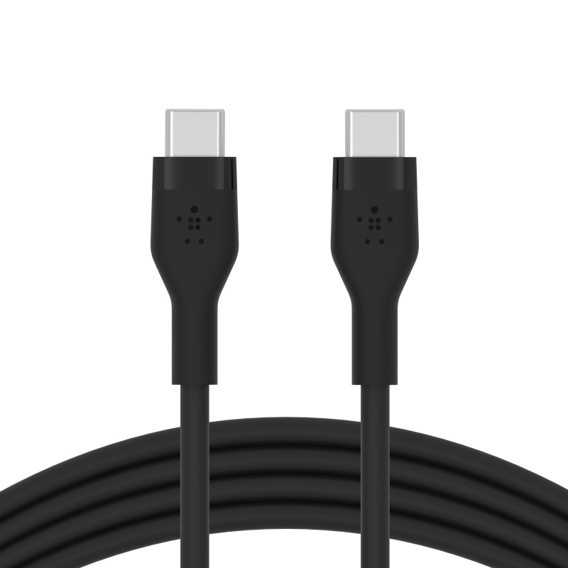 Belkin Кабель USB-С - USB-C силіконовий, з кліпсою, 2м, чорний