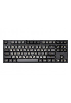 Akko Клавіатура механічна 5087B Plus Black & Gold 87Key, CS Jelly Pink, BT/WL/USB-A, Hot-swappable, EN/UKR, RGB, Чорний