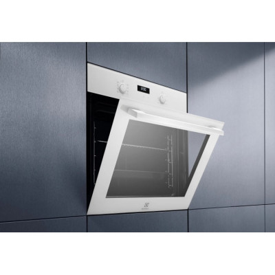 Electrolux Духова шафа електрична, 72л, A+, пара, дисплей, конвекція, телескопічні напрямні, білий