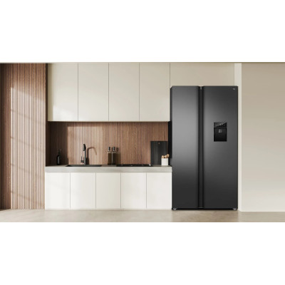 TCL Холодильник SBS, 177х92х74см, холод.відд.-396л, мороз.відд.-192л, 2дв., A++, NF, інв., диспл зовн., зона св-ті, диспенсер, нерж