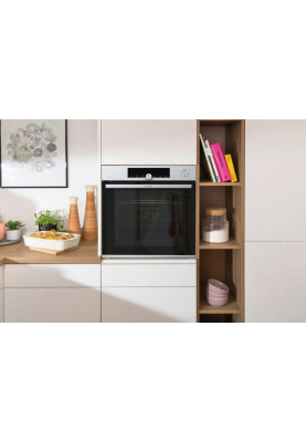 Gorenje Духова шафа електрична, 77л, A+, TouchFree, пара, дисплей, Wi-Fi керування, піроліз, готув. на різн рівнях, нерж