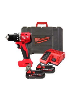 Milwaukee Шурупокрут-дриль акумуляторний BLPDRC-202C 18В 2х2А·рік 60.5Нм 0·1700об·хв ЗП M12-18C кейс 1.5кг