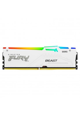 Kingston Пам'ять ПК DDR5 32GB 6000 FURY Beast Білий RGB XMP