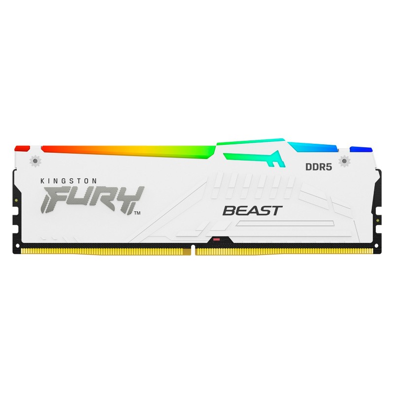 Kingston Пам'ять ПК DDR5 32GB 6000 FURY Beast Білий RGB XMP