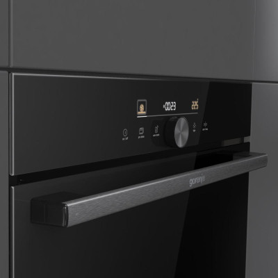 Gorenje Духовий шафа електричний, 77л, A+, пара, дисплей, IconTouch, чорний
