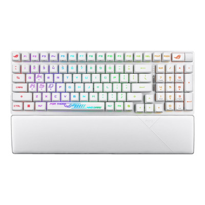 ASUS Клавіатура механічна ROG Strix Scope II, 96key, RX Optical, USB-A/WL/BT, EN, RGB, білий