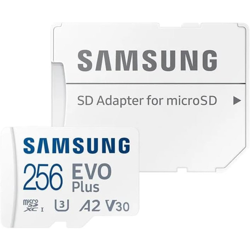 Samsung Карта пам'яті Samsung microSD 256GB C10 UHS-I R130MB/s Evo Plus + SD