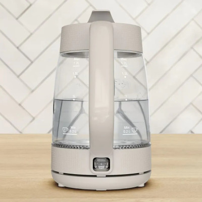 Tefal Електрочайник Tefal Morning Glass Kettle, 1.7л, скло, з підсвіткою, бежевий