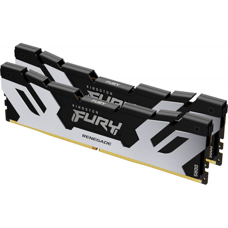 Kingston Пам'ять ПК DDR5 64GB KIT (32GBx2) 6000 Renegade Silver XMP