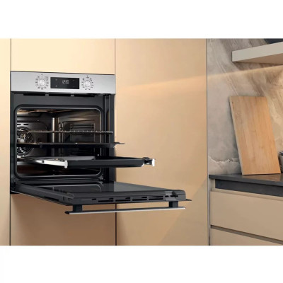 Whirlpool Духовий шафа електричний, 71л, A+, дисплей, конвекція, телескопічні напрямні, нерж.