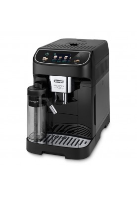 Delonghi Кавомашина Magnifica Plus, 1.8л, зерно+мелена, автомат.капуч, дисплей, авторецептів -15, чорний