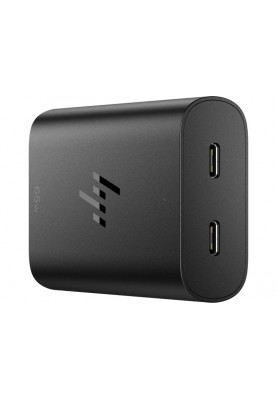 HP Зарядне пристрій мережевий 65W 2хUSB-C, кабель USB-C > USB-C, 1м, чорний