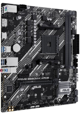 ASUS Материнська плата PRIME B550M-K ARGB sAM4 B550 4xDDR4 M.2 HDMI DVI D-Sub mATX ARGB
