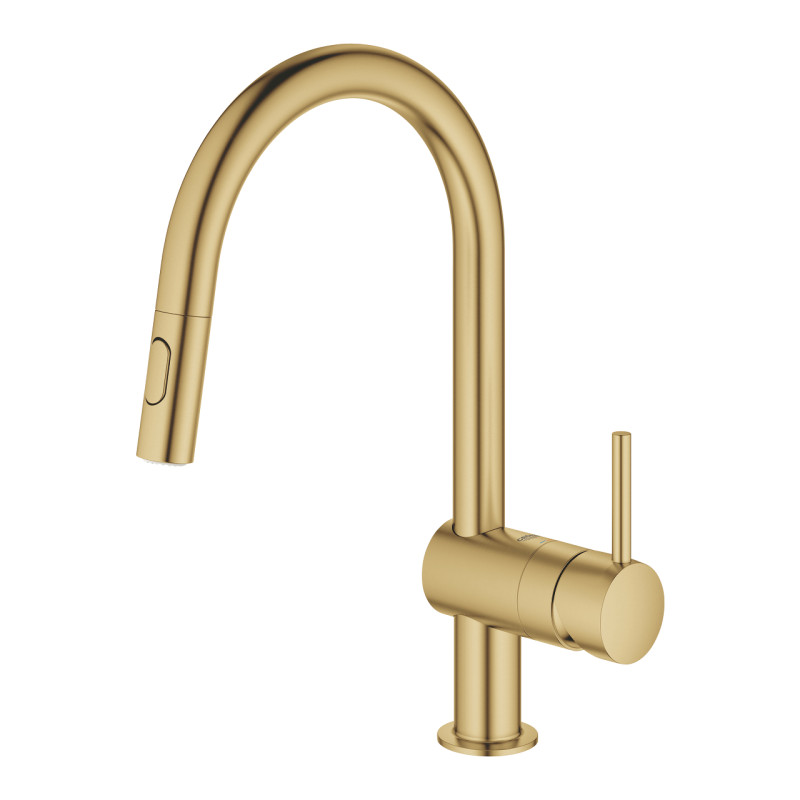 Grohe Змішувач для кухні Minta, довж.виливу - 223мм, поворотний/витяжний, 1важіль, матовий прохолодний схід сонця