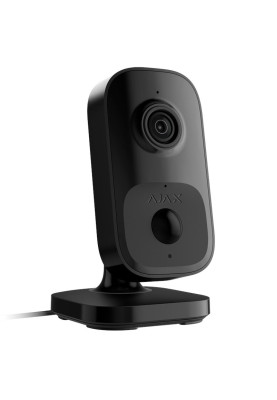 Ajax Камера відеоспостереження IndoorCam, внутрішня, 4мп, 110° вертикальний 60° горизонтальний, іч 8м, штучний інтелект, wi-fi, чорна