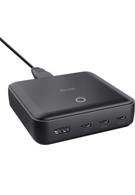 Trust Зарядне пристрій мережевий Maxo 100Вт, 3xUSB-C/USB-A ,PD, чорний