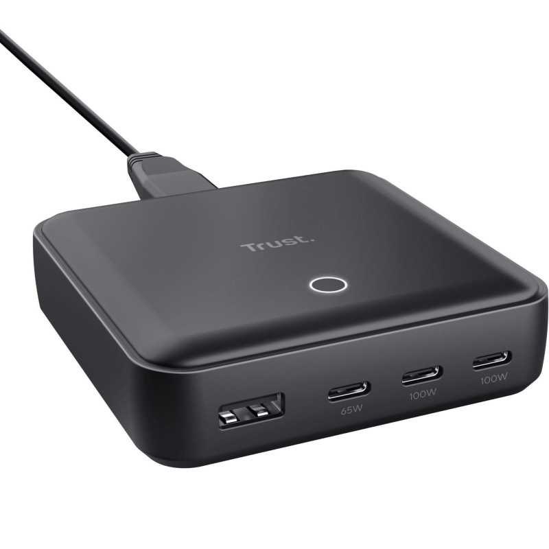 Trust Зарядний пристрій мережевий Maxo 100Вт, 3xUSB-C/USB-A ,PD, чорний