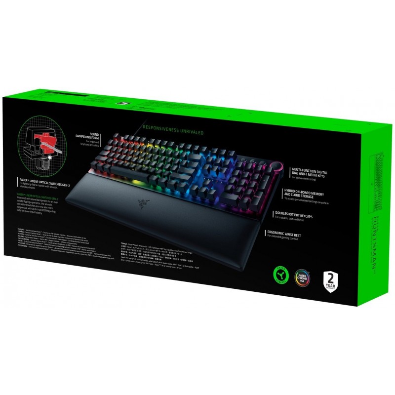 Razer Клавіатура ігрова Huntsman V2 Red Switch USB RU Black