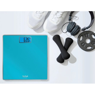 Tefal Ваги підлогові Classic, 160кг, AAAx2 в комплекті, скло, блакитний