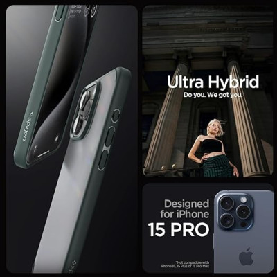 Spigen Чохол для Apple iPhone 15 Pro Ultra Hybrid, Frost Green