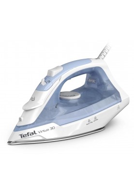 Tefal Праска Virtuo 30, 2000Вт, 240мл, паровий удар -120гр, постійна пара - 27гр, керам. підошва, біло-блакитний