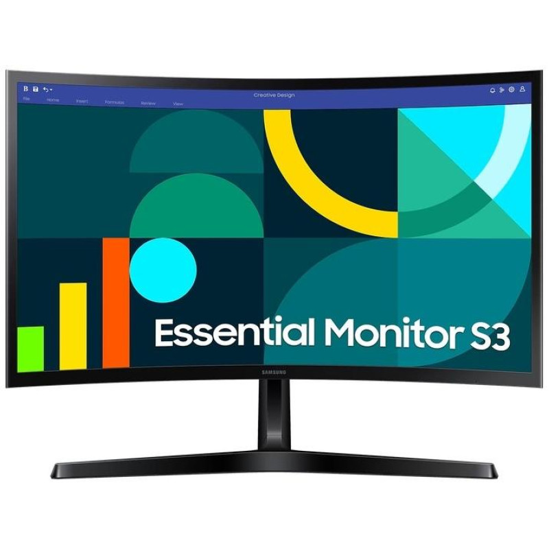 Samsung Монітор 23.8" S24D366 D-Sub, HDMI, VA, 100Hz, 4ms, CURVED
