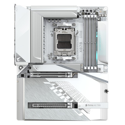 Gigabyte Материнська плата X870 A STEALTH ICE sAM5 X870 4xDDR5 M.2 HDMI Wi-Fi BT ATX