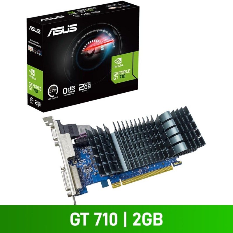 ASUS Вiдеокарта GeForce GT710 2GB GDDR3 silent EVO GT710-SL-2GD5-BRK-EVO