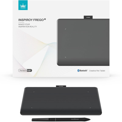 Huion Графічний планшет 6.3"x3,9" Inspiroy Frego S, BT, USB-C, чорний