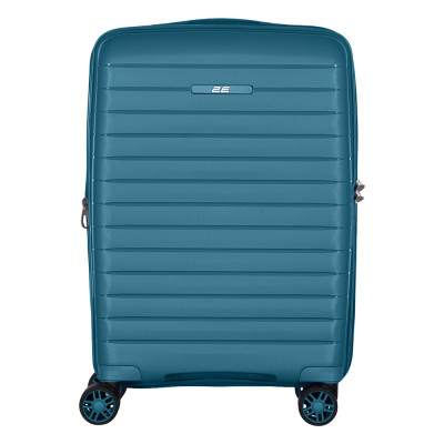 2E Валіза, Aero, поліпропілен, мала, 35/44 л, TSA, 4 колеса, EXP, синій 2E Валіза, Aero, поліпропілен, мала, 35/44 л, TSA, 4 колеса, EXP, синій