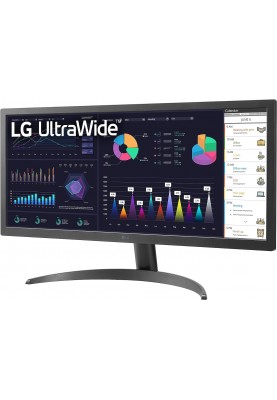 LG Монітор 25.7" 26WQ500-B HDMI, Audio, IPS, 2560x1080, 21:9, 75Hz, sRGB 99%, FreeSync, HDR10