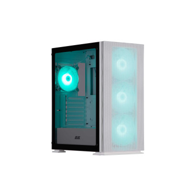 2E Gaming Корпус Virtus Neo G3301NW без БЖ 2xUSB3.0, 1xUSB2.0, 3x140мм ARGB, 1x120мм ARGB, VGA 340мм, LCS ready, контролер з пультом, TG Side Panel, ATX, білий