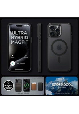 Spigen Чохол для Apple iPhone 15 Pro Max Ultra Hybrid MagFit, Frost Black