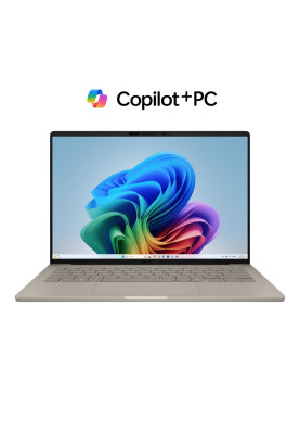 ASUS Ноутбук Zenbook 14 UX3407RA-QD906W 14" WUXGA OLED, Snapdragon X Elite X1E 78 100, 32GB, F1TB, UMA, Win11, Бежевий