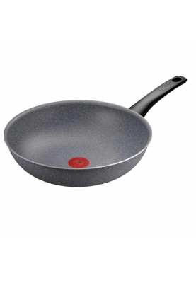 Tefal Сковорода ВОК Hard Stone,28см, алюміній, бакеліт, сірий