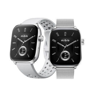 Mibro Смарт-часи Fit 44мм, 1.75", 390x450, AMOLED, BT 5.3, GPS, 2 ATM, сріблястий