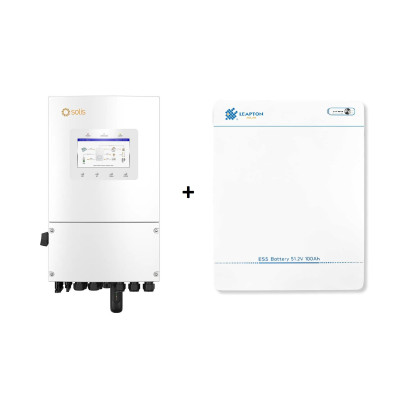 Solis Комплект резервного живлення SL-EH1P5K-ELA05 (1ф, 5kW, 51.2V, 100 Ah, LiFePO4)