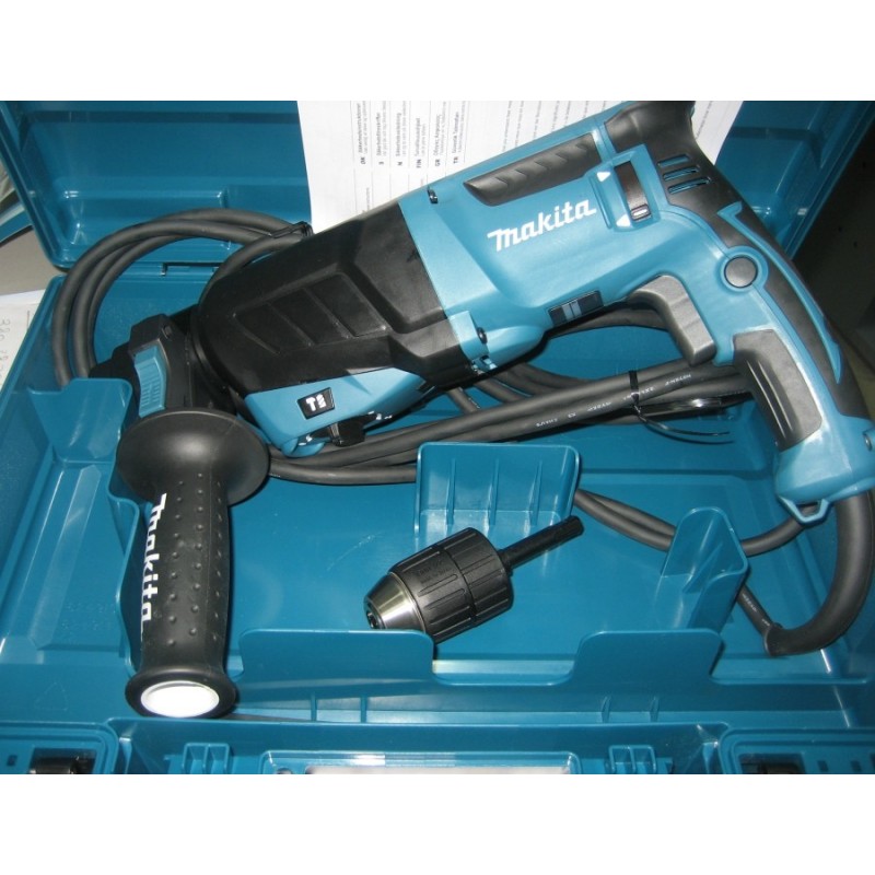 Makita Перфоратор HR2630T, SDS+,змінний патрон, 800Вт, 2.4 Дж, 3.0 кг