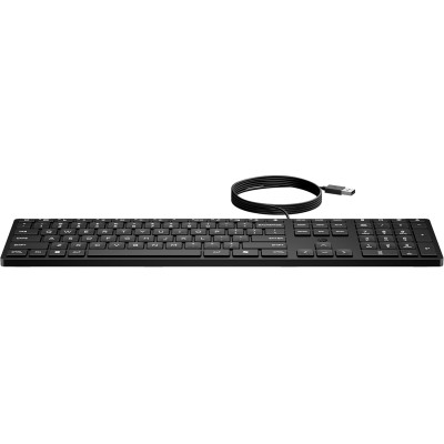 HP Клавіатура мембранна НР 320K, 109key, USB-A, EN/UK, чорний