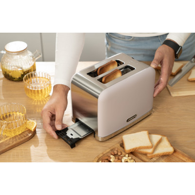 ARDESTO Тостер T-F500L, 800Вт, метал, 2 слоти, ліловий+сріблястий
