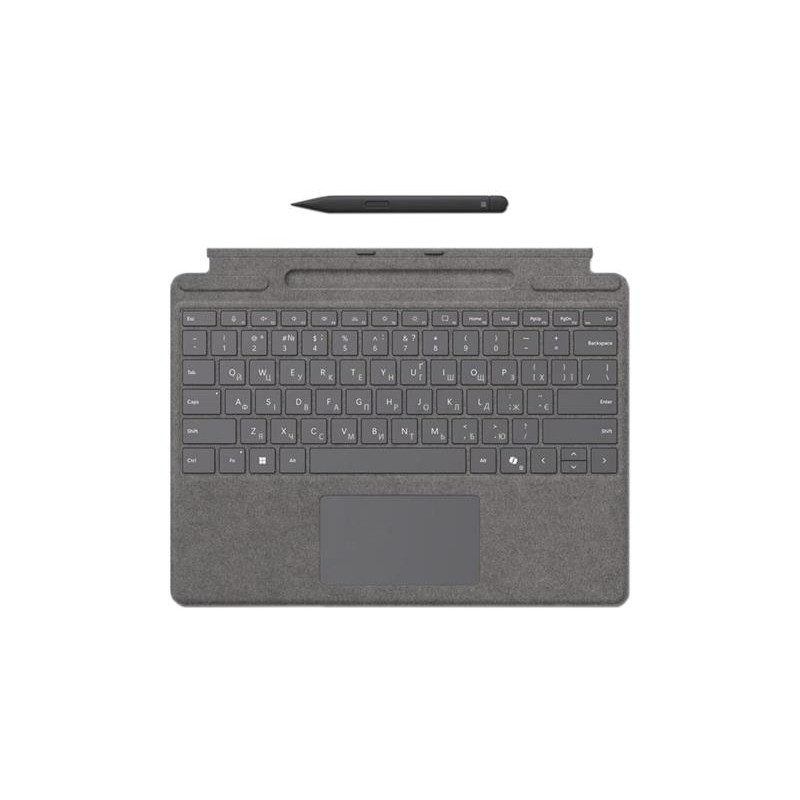 Microsoft Surface Клавіатура для планшета Surface Pro 8 - 11, Pro X зі стілусом, платинова