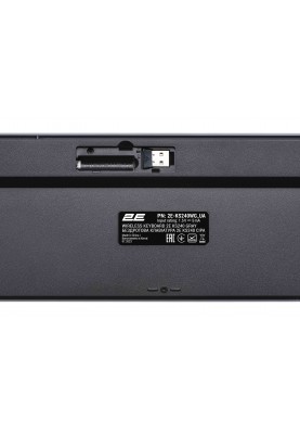 2E Клавіатура мембранна KS240 110key, WL/BT, EN/UK, сіро-чорний