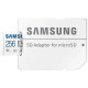 Samsung Мапа пам'яті Samsung microSD 256GB C10 UHS-I R130MB/s Evo Plus + SD