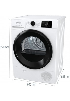 Gorenje Сушильна машина тепловий насос, 8кг, A+++, 60см, дисплей, білий