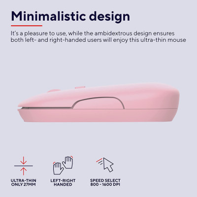 Trust Миша Puck Rechargeable Ultra-Thin BT WL Silent Pink Trust Миша Puck Rechargeable Ultra-Thin BT WL Silent Pink