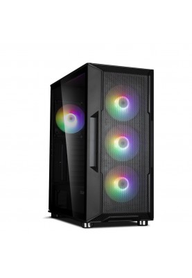 Zalman Корпус I3 NEO BLACK, без БЖ, 1xUSB3.0, 2xUSB2.0, 4x120mm RGB fans, TG Side Panel, ATX, Black