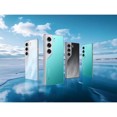 TECNO Смартфон Camon 40 (CM5) 6.78" 8/128ГБ, 2SIM, 5200мА рік, Glacier White