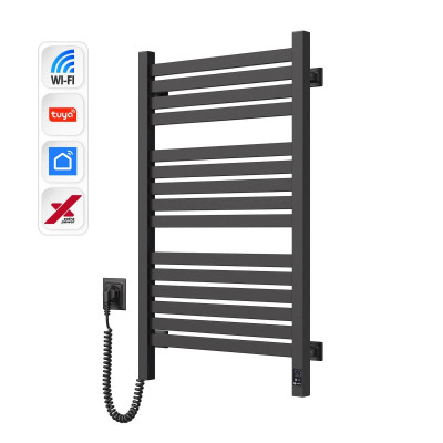 Navin Рушникосушка електрична Авангард Х, 800х480х71мм, Wi-Fi, сталь, чорний муар, ліве підключення